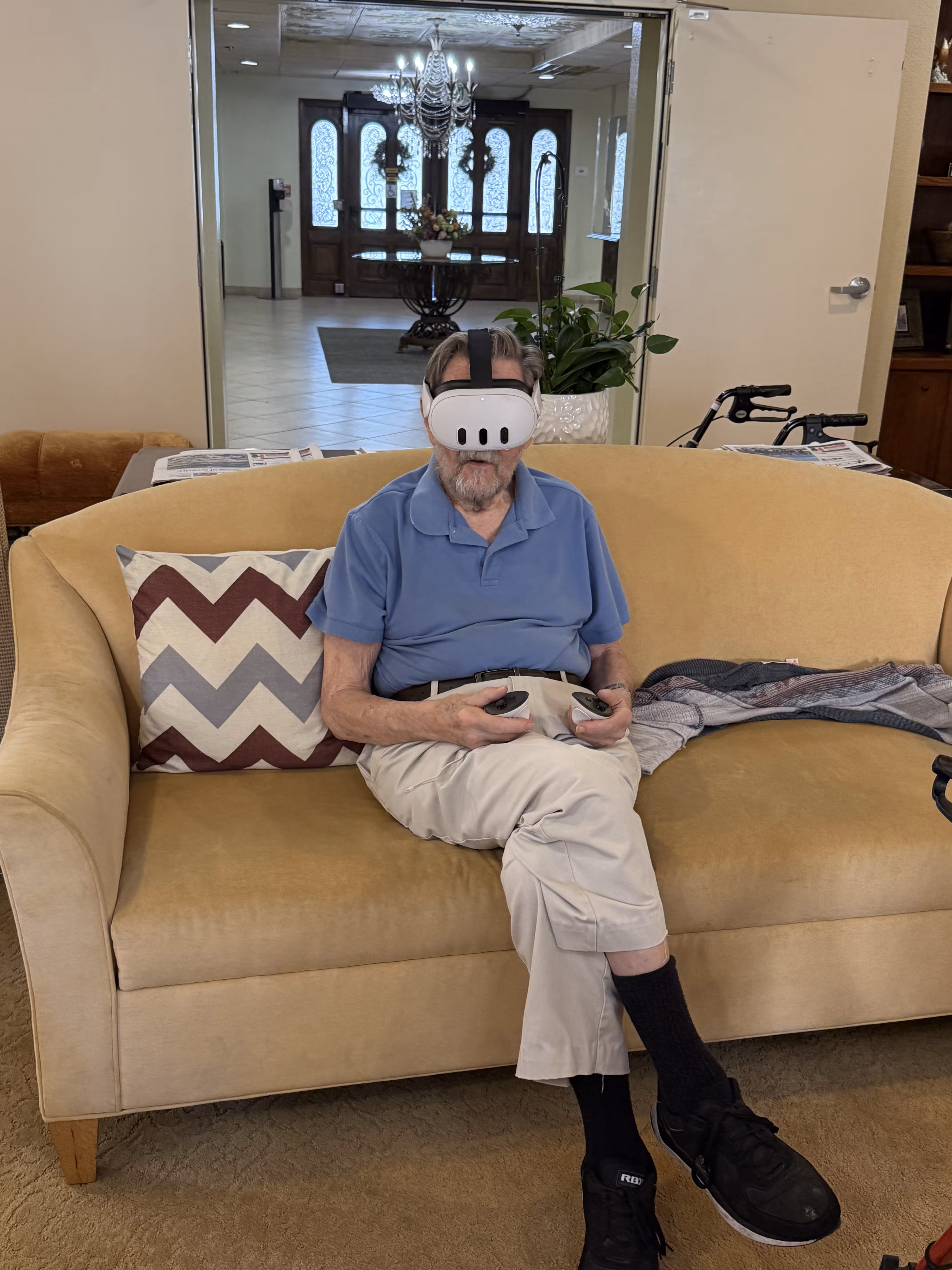 Residents and staff during the May Chateau Cupertino visit